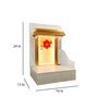 Wooden Pooja Mandir In Pine Colour With LED