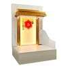 Wooden Pooja Mandir In Pine Colour With LED