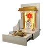 Wooden Pooja Mandir In Pine Colour With LED