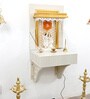 Wooden Pooja Mandir In Pine Colour With LED