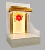 Wooden Pooja Mandir In Pine Colour With LED