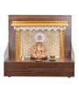 Wooden Pooja Mandir In Walnut Colour With LED