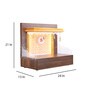 Wooden Pooja Mandir In Walnut Colour With LED