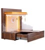 Wooden Pooja Mandir In Walnut Colour With LED