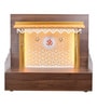 Wooden Pooja Mandir In Walnut Colour With LED
