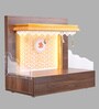 Wooden Pooja Mandir In Walnut Colour With LED