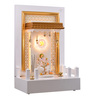 Wooden Pooja Mandir In White Colour With LED