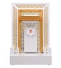 Wooden Pooja Mandir In White Colour With LED