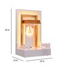 Wooden Pooja Mandir In White Colour With LED