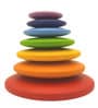 Wooden Rainbow Pebble Stacking Toy