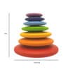 Wooden Rainbow Pebble Stacking Toy