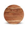 Wooden Rattan End Table In Black Finish