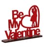 Wooden Red Be My Valentine Couple Showpiece Valentine Gift