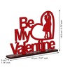Wooden Red Be My Valentine Couple Showpiece Valentine Gift