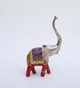 Wooden Red Handpainted Elephant (Set Of 3) Figurine