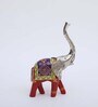 Wooden Red Handpainted Elephant (Set Of 3) Figurine