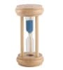 Wooden Round Blue Three Pillar 2 Minute Sand Timer Showpiece