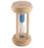 Wooden Round Blue Three Pillar 2 Minute Sand Timer Showpiece
