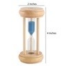 Wooden Round Blue Three Pillar 3 Minute Sand Timer Showpiece