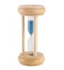 Wooden Round Blue Three Pillar 3 Minute Sand Timer Showpiece