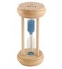 Wooden Round Blue Three Pillar 3 Minute Sand Timer Showpiece