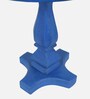 Wooden Solid Wood End Table in Dark Blue Finish