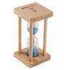Wooden Square Four Pillar 1 Minute Sand Timer Showpiece