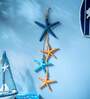 Navy Blue Wooden Star Fish Wall Decor