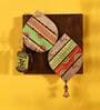 Wooden Tribal Art Leaf Key Holder
