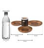 (Set of 3) Brown Acacia Wood Round Shaped Appetizer Platter