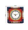 Wooden Wall Clock In Blue & Red