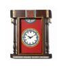 Wooden Wall Clock In Brown & Red