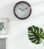 Eagle Wooden Wall Clock In Rosewood Finish