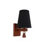 Wooden Wall Lamp with Black cotton shade