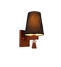 Wooden Wall Lamp with Black cotton shade