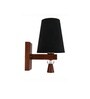 Wooden Wall Lamp with Black cotton shade