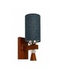 Wooden Wall Lamp with Maroon Jute shade