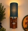 Wooden Wall Lamp with Maroon Jute shade