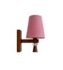 Wooden Wall Lamp with Pink Jute shade