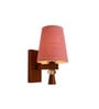 Wooden Wall Lamp with Pink Jute shade