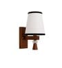 Wooden Wall Lamp with White & Black  cotton shade