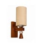 Wooden Wall Lamp with White Jute shade