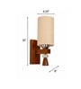 Wooden Wall Lamp with White Jute shade