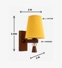 Wooden Wall Lamp with Yellow cotton shade