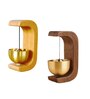 Wooden Wind Chime with Hanging Bells Wood/Metal Chime (Brown)