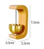 Wooden Wind Chime with Hanging Bells Wood/Metal Chime (Brown)