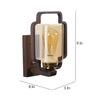 Carolie Wooden Novelty Wall Light (Brown)