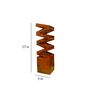 Wooden Zig Zag Shade Table Lamp With Brown Base