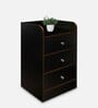 Woodit Bedside Table In Wenge Brown Colour