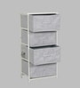 Woodit Fabric Chest of Drawer in Warm White Colour